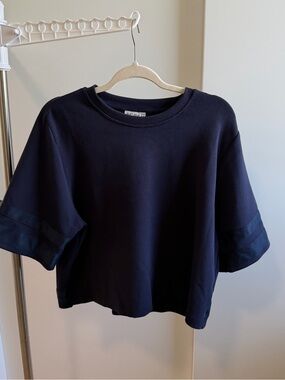 Boxy Short-Sleeve Tee in Navy by K-Fed